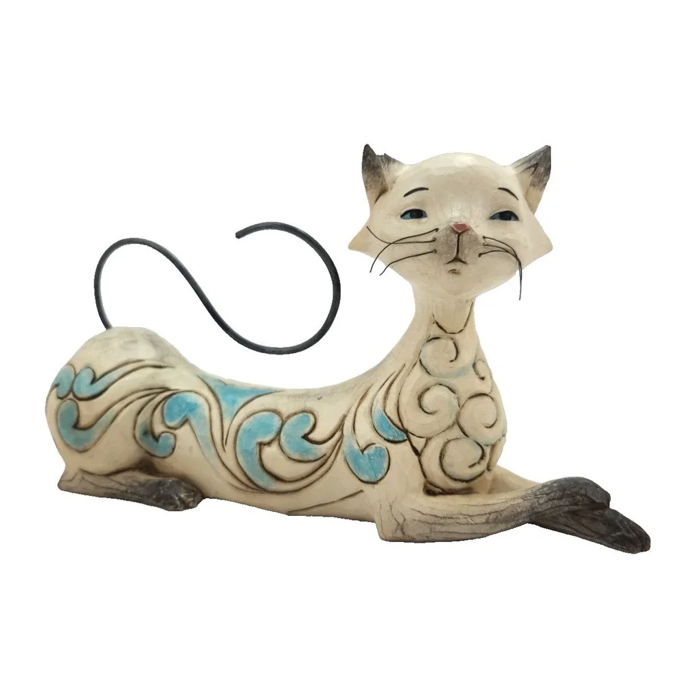 Jim‎ Shore Maya Laying Down Siamese Cat Figure Heartwood Creek Enesco 2013 #1